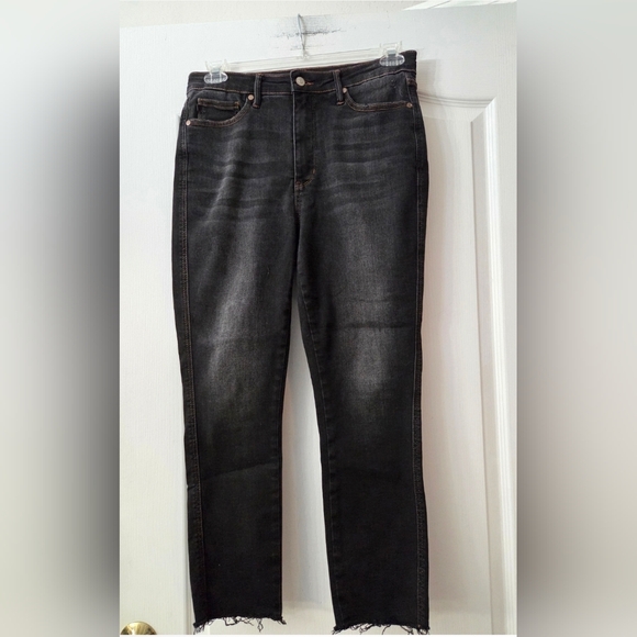 Judy Blue High Waist Tummy Control Black Wash Contrast Thread Skinny Jeans 11/30 - Picture 3 of 6